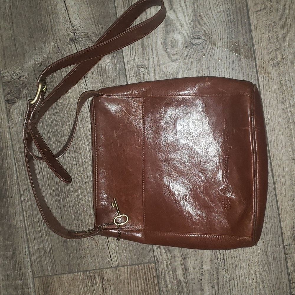 Fossil leather crossbody bag